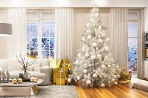 8 потрясающих способов украсить белую новогоднюю елку