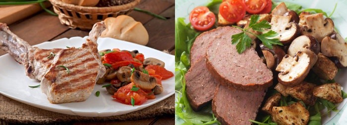 Грибы с мясом сытное и полезное блюдо