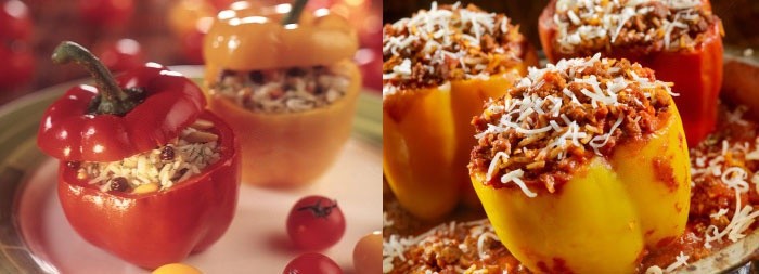 Перец с рисом и овощами