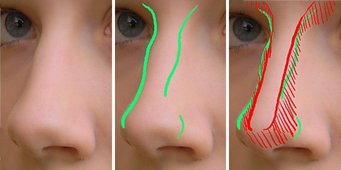 Как уменьшить нос с помощью консилера
