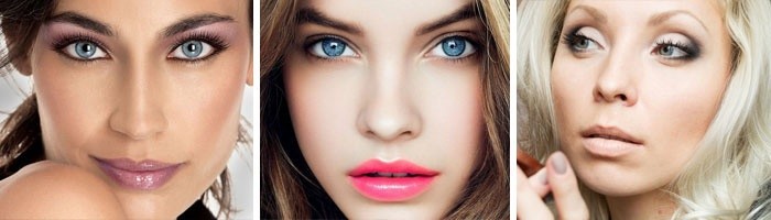 Пошаговый макияж для голубых глаз