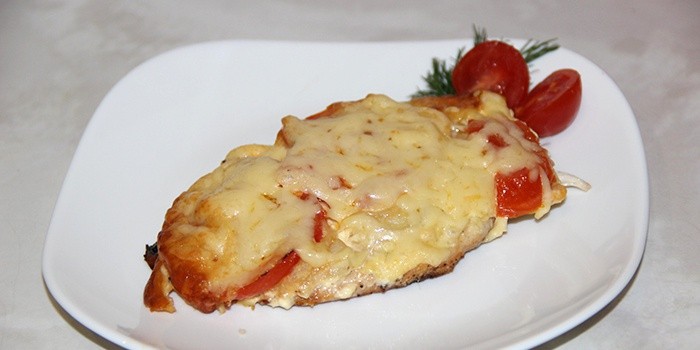 Куриная отбивная с помидором и сыром пошаговый Куриная отбивная с помидором и сыром пошаговый