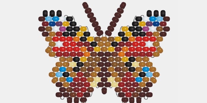 Бабочка из бисера: мозаичное плетение