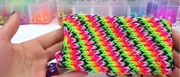 Плетение из резинок чехла для телефона без станка Плетение из резинок чехла для телефона без станка