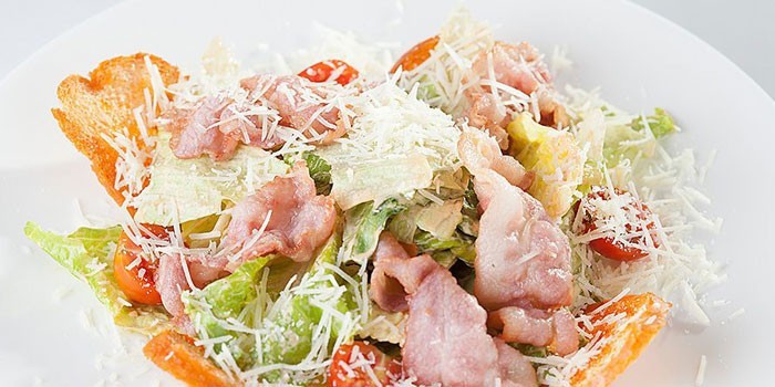 Салат с курицей и беконом, простой фото-рецепт Салат с курицей и беконом, простой фото-рецепт