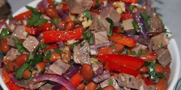 Салат из говядины - простое приготовление