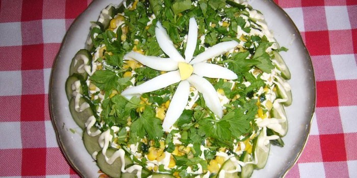 Салат ромашки рецепт с куриной печенью