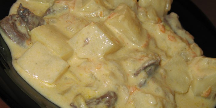Пошаговый рецепт тушеной картошки курицей фото