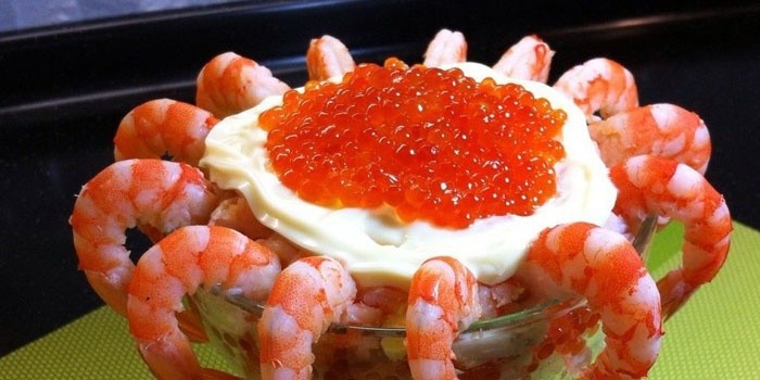Салаты самые вкусныеы с креветками