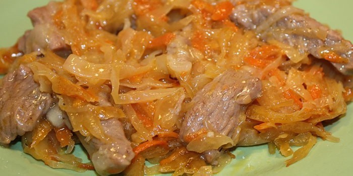 Квашеная капуста тушеная с мясом рецепт с пошагово Квашеная капуста тушеная с мясом рецепт с пошагово