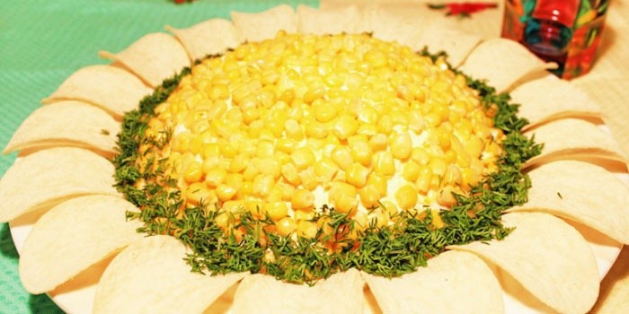 Подсолнух салат без курицы рецепт с Подсолнух салат без курицы рецепт с