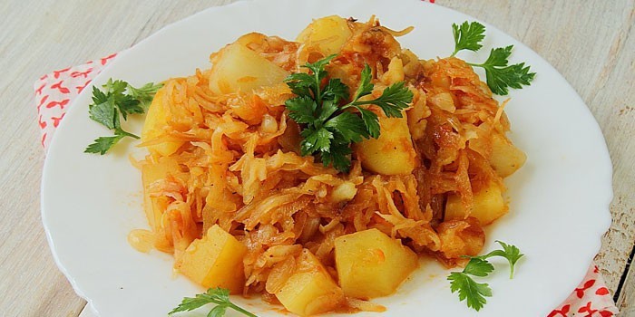 Тушеная картошка с квашеной капустой в мультиварке рецепты