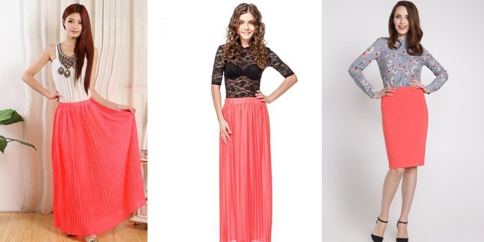 Фото девушек в коралловых юбках