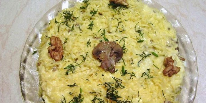 Салат с курицей грибами рецепт с пошагово