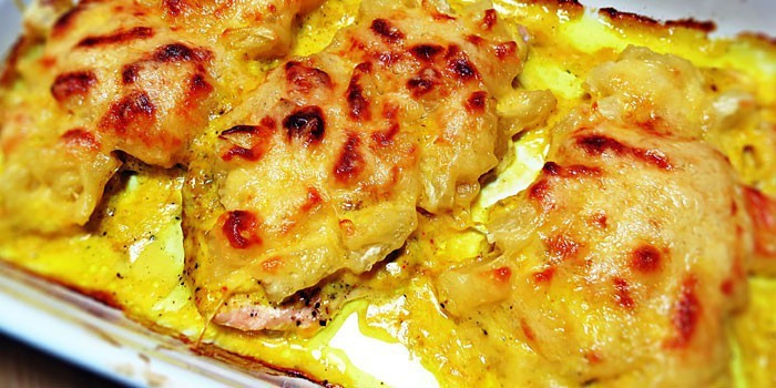 Куриная отбивная с ананасом и сыром рецепт с пошагово в