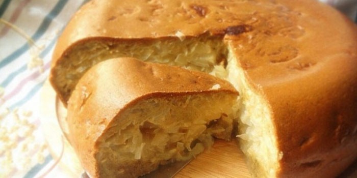 Пирог с капустой на кефире - рецепты с фото
