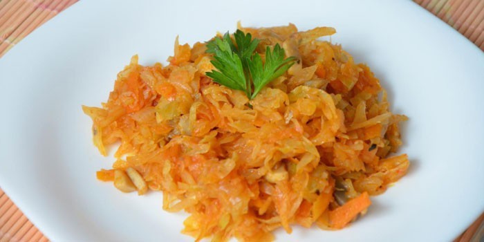 капуста с овощами и рисом капуста с овощами и рисом