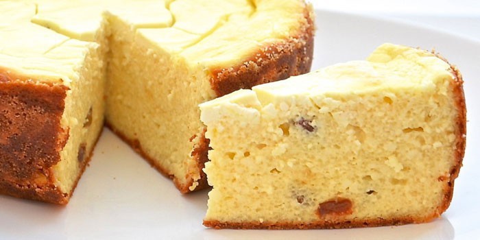 Творожная запеканка на тарелке