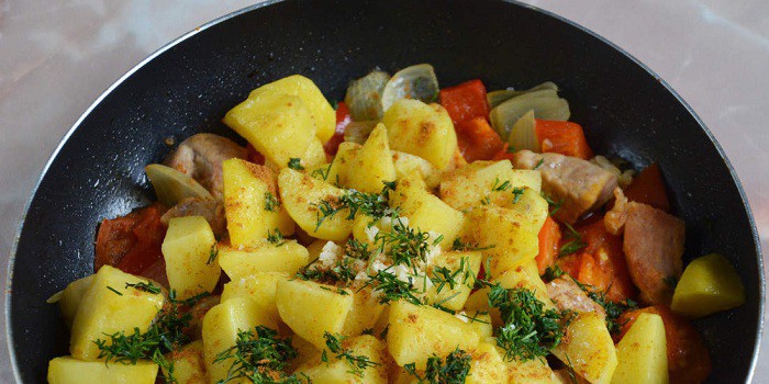 Картофель с мясом как сделать 854