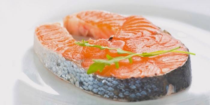 Красная рыба на первый день диеты Семь лепестков