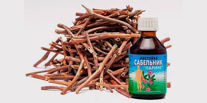Стебли и настойка сабельника болотного