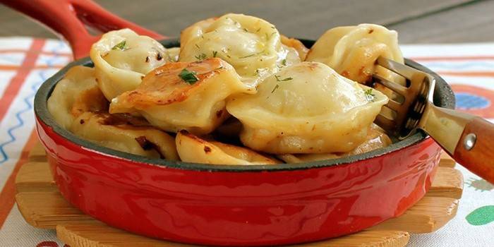 Жареные пельмешки
