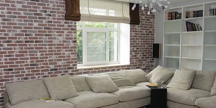 Декоративная отделка стен в гостиной