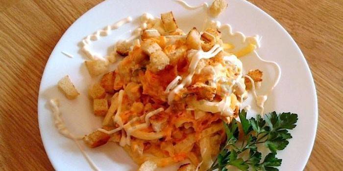 Фасолевый салат с говядиной