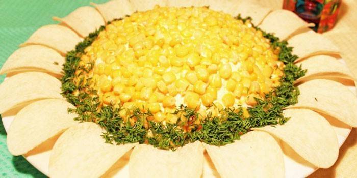Подсолнух с курицей