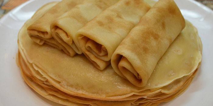 Жареные блины из теста на воде