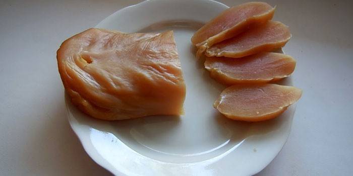 Сырая куриная грудка на тарелке