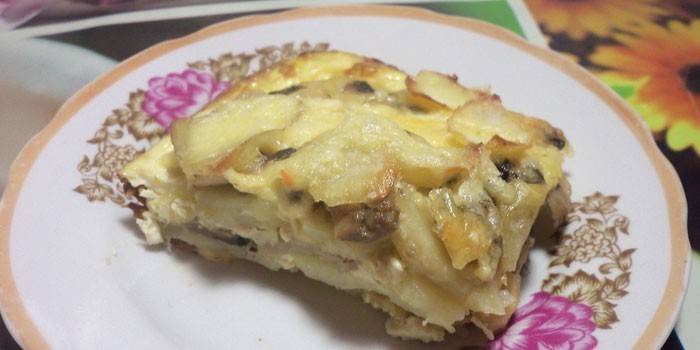 Картофельный гратен с грибами