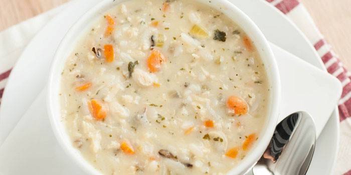 Молочный рисовый обед