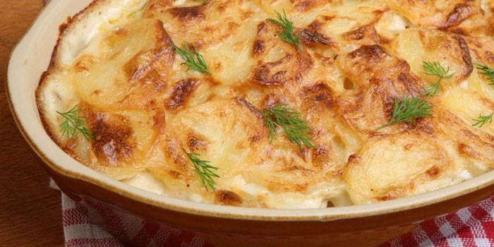 Картофельная запеканка с грибами