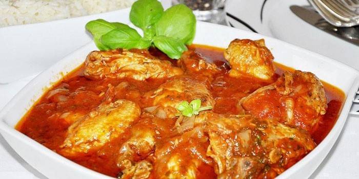Чахохбили с томатным соусом