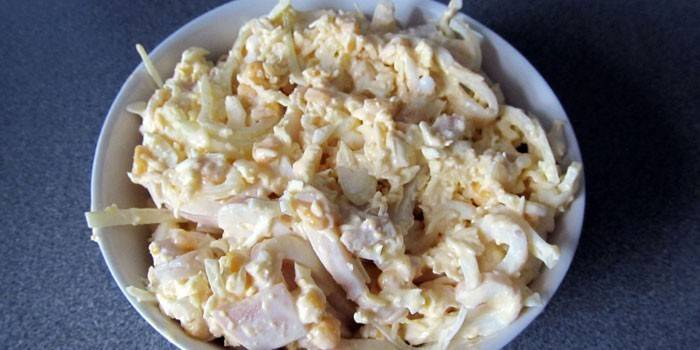 Сырно-кальмаровый салатик