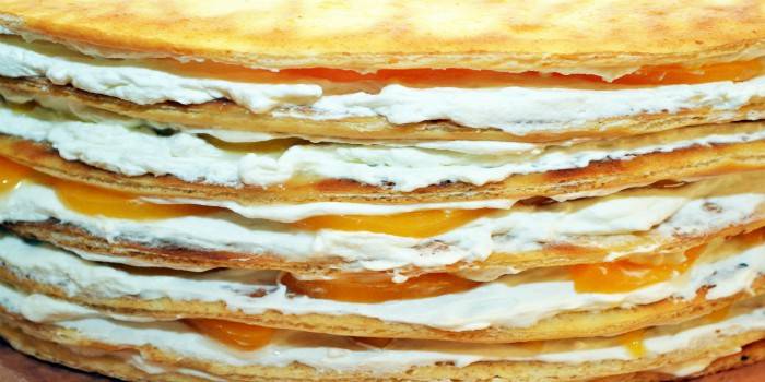 Персиковый торт Молочная девочка