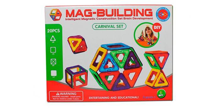 Магнитный конструктор Mag Building Carnival Set 20 PCS в упаковке