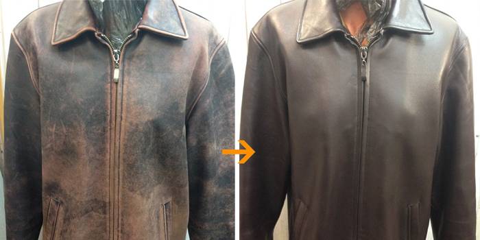 Кожаная куртка до и после
