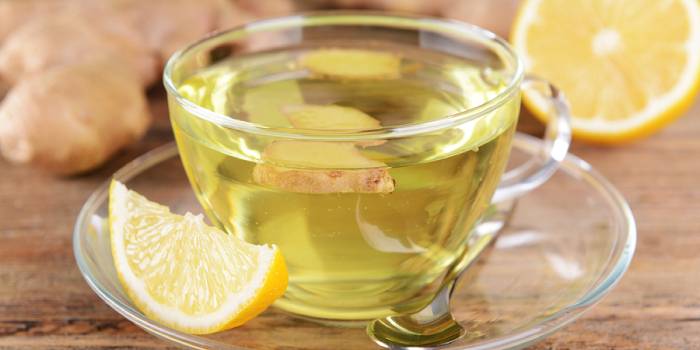 Чай с лимоном и имбирем