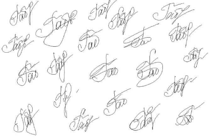 Как красиво написать букву Ж в подписи?