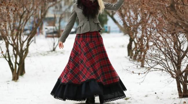 Как носить юбки зимой