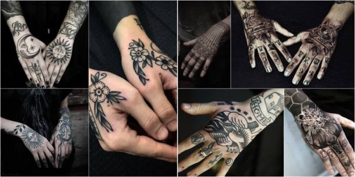 Татуировки на кистях рук и пальцах