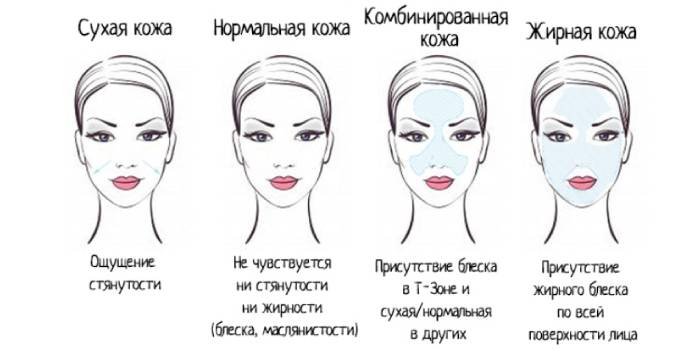 Типы кожи лица