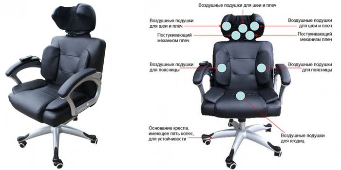 Офисное массажное кресло от Oto 