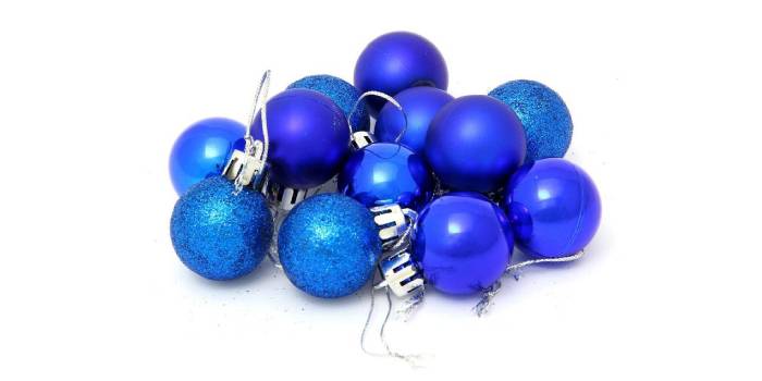 Синие однотонные шары