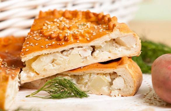 Пирог с курицей и картошкой