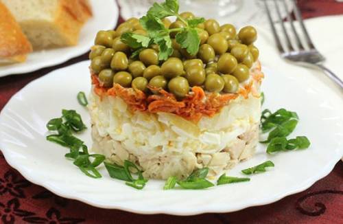 Салат купеческий с курицей