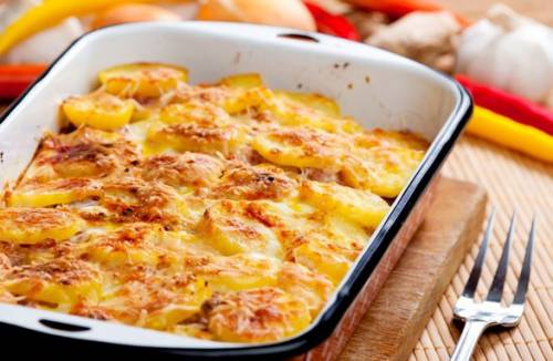 Картошка с грибами в духовке