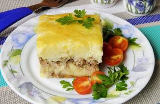 Картофель с фаршем в духовке